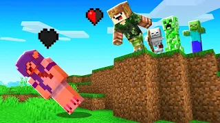 MINECRAFT mas se LEVAR DANO.. MORRE