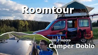 DIY Mini / Micro Camper Roomtour Dachzelt Fiat Doblo  - Vanlife muss nicht teuer sein