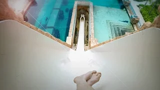 Atlantis Aquaventure - Leap Of Faith (Shark Tank Slide) Nassau, Bahamas