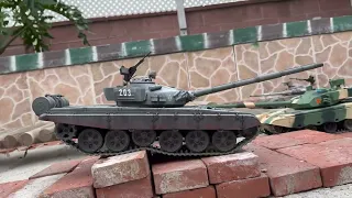 HENG LONG 1/16 RC RUSSIAN T72 PRO VERSION - OBSTACLE TEST RUN