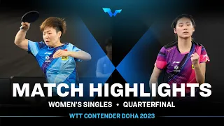 Zhang Rui vs Chen Yi | WS QF | WTT Contender Doha 2023