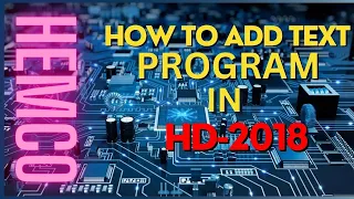 HOW TO ADD TEXT PROGRAM IN HD 2018 SINGLE COLOR SOFTWARE FOR SMD DISPLAY SCREEN