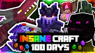 I Survived 100 Days in INSANECRAFT HARDCORE...