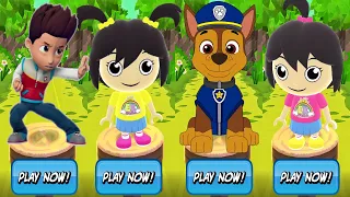Tag with Kaji Ryan's Sisters Emma and Kate vs PAW Patrol Chase and Ryder - Run Gameplay