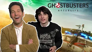 Paul Rudd, Finn Wolfhard & the Ghostbusters: Afterlife cast talk proton packs & Zach Galifianakis