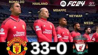 WHAT HAPPEN IF MESSI, RONALDO, MBAPPE, NEYMAR, HAALAND PLAY ON MANCHESTER UNITED VS LIVERPOOL