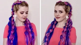 Объемные и воздушные косы с КАНЕКАЛОНОМ // Dutch Braids with Kanekalon Hair