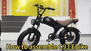 How to assemble C93 20*4 inch fat tire fast motocycle style Electric Bike