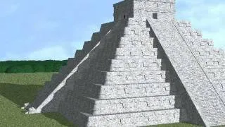 3D Simulation of Equinox Snake Shadow on Kukulcan Pyramid