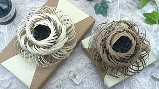 Gift Wrapping | Spiral Fluffy Paper Craft Flower for Gift Box Decoration | I.Sasaki Original