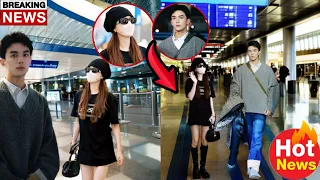 Traveling Together: Zhao Lusi and Wu Lei's Airport Encounter from Paris to Shanghai.