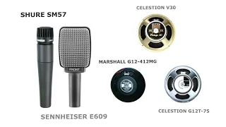 Guitar Speaker Comparison - Celestion V30 vs Celestion G12T-75 vs Marshall G12-412MG.