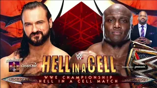 BOBBY LASHLEY VS DREW MCINTYRE HELL IN A CELL 2021 OFFICIAL MATCH CARD