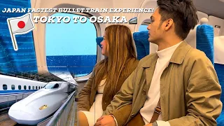 Riding the first FASTEST BULLET TRAIN in the world! Guide on how to travel from Tokyo to Osaka🚄