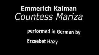 Kalman Countess Mariza Erzsebet Hazy