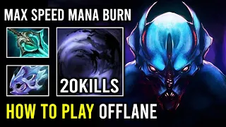 How to Play Offlane Carry Night Stalker in 7.35 with Max Attack Speed Mana Burn Dota 2