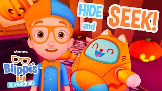 Blippi and TABBS Play Hide and Seek on Halloween! | 3 HOURS OF BLIPPI HALLOWEEN! | Blippi Toys