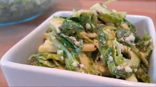 Shredded Brussels Sprouts with Pecorino | Brussel Slaw | Doug Cooking