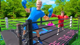 BACKYARD BOXING BATTLE ROYALE!! (Training to Defeat Mystery Neighbor Spy)