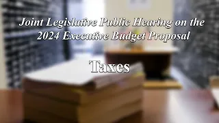 Joint Legislative Public Hearing on 2024 Executive Budget Proposal: Taxes