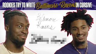 Rookie Superlatives: Can Ravens Rookies Write in Cursive? | Baltimore Ravens