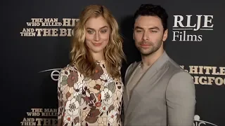Caitlin FitzGerald and Aidan Turner "The Man Who Killed Hitler and Then the Bigfoot" Premiere Red Ca