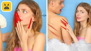 LONG NAILS PROBLEMS! Funny Situations In Real Life by Mr Degree