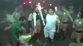 Man Tries to Put Out Olympic Flame With Fire Extinguisher