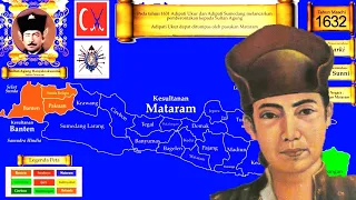 Peta Sejarah Kesultanan Mataram 1576 - 2020 Masehi ( History Map of Mataram Sultanate)