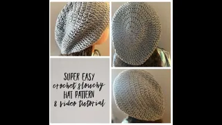 How to crochet a super easy slouchy hat - beginner friendly pattern