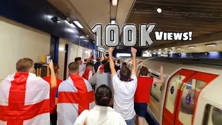 EURO 2020 FINALS - ENGLAND FANS chanting and singing  "Please Don't Take Me Home" at Wembley Central