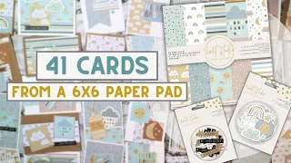 Making 41 Cards from a 6x6 Paper Pad | Bulk Card Making Tips & Process Video | Using Violet Studio