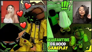 QUARANTINE WITH TWO GIRL GAMERS GONE WRONG! ☣️💛 (ROBLOX) DA HOOD GAMEPLAY