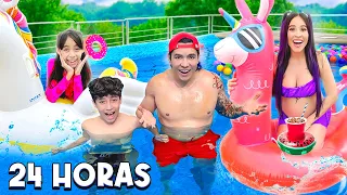 PASAMOS 24 HORAS EN LA ALBERCA TODO EL TEAM KARMAS 😍🏊🏼‍♀️ | Karla Bustillos