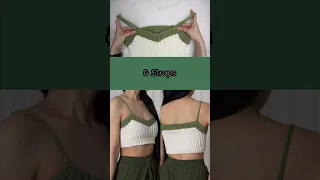 How to Crochet a Bralette In 4 Easy Steps #crochet #crochetcroptop #crochettop #crochettutorial #diy