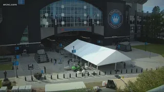 Bank of America Stadium transformed into COVID-19 vaccine clinic