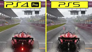 F1 24 PS4 Pro vs  PS5 Graphics Comparison - Red Bull Ring | Rain Weather  #eapartner