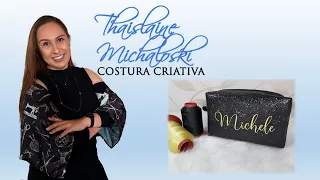 NECESSAIRE BOX em SINTÉTICO - PAP - Costurando com Thaislaine Michaloski