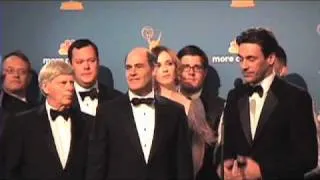 The cast and creator of "Mad Men" discuss winning the 2010 Emmy for best drama series