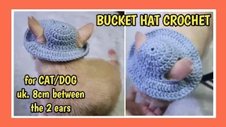 Hat Crochet || BUCKET HAT FOR CAT/DOG‼️ Easy Crochet Tutorial