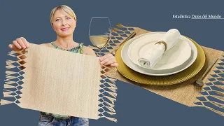 DIY Jute Placemats /Decorate Your Table  / 2021 Trends in Decoration