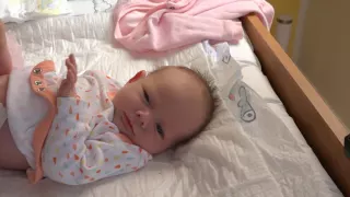 Sleepy Baby Diaper Change (2 week old)