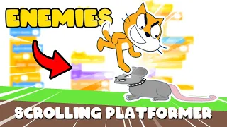 How to make ENEMIES for SCROLLING platformers in SCRATCH | Tutorial