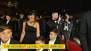 The Moment Lionel Messi Arrived at the Ballon d'Or Ceremony