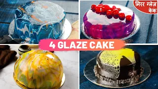 How to make cake mirror glaze in 4 Ways including Red Velvet Mirror glaze cake
