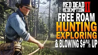 Free Roam! Hunting, Exploring & Blowing Stuff Up! Red Dead Redemption 2 Gameplay [4K RDR2]