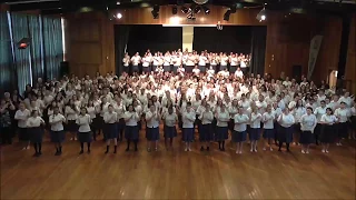 Whanganui Girls' College singing Tutira Mai Nga Iwi