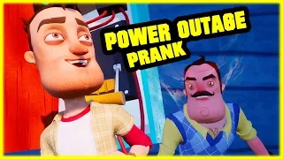 POWER OUTAGE PRANK ON MY NEIGHBOR - Hello Neighbor Mod