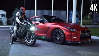 1200HP GT-R vs Kawasaki H2! Отличия от H2R.