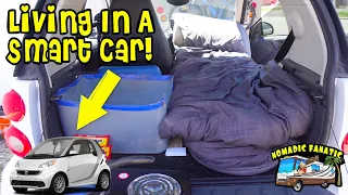 Camping/Living in Worlds Smallest Car ~ A SMART CAR LIFE